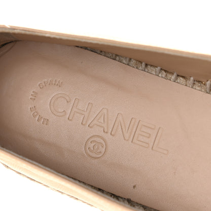 Chanel Lambskin CC Espadrilles 40 Beige Black 14 of 14