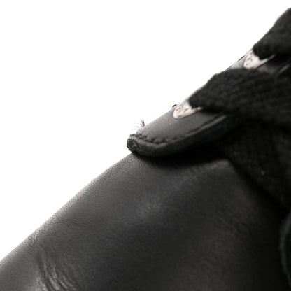 Chanel Calfskin Quilted Lace Up Combat Boots 36.5 Black 12 of 13