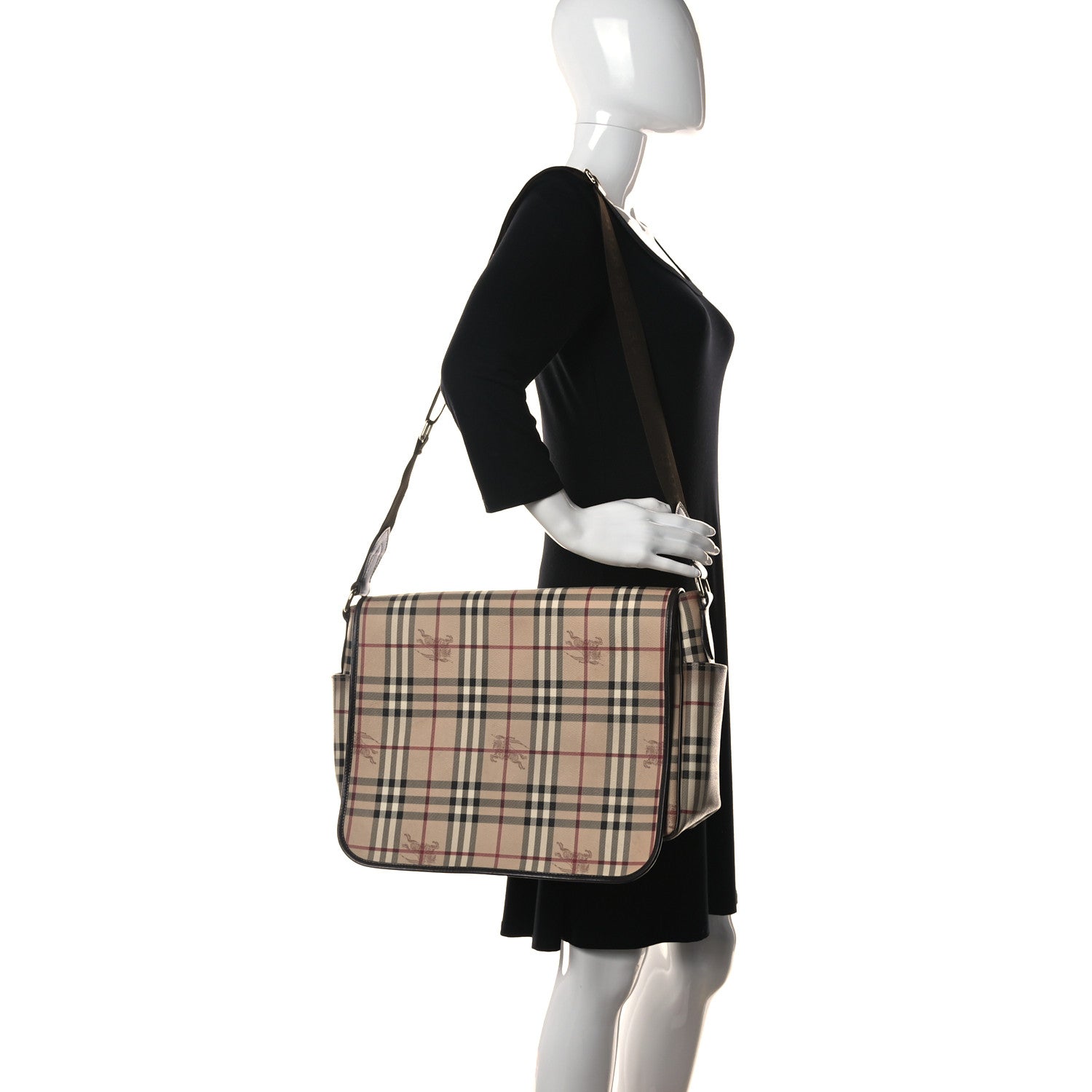 Burberry Haymarket Check Diaper Messenger Bag 2 of 18