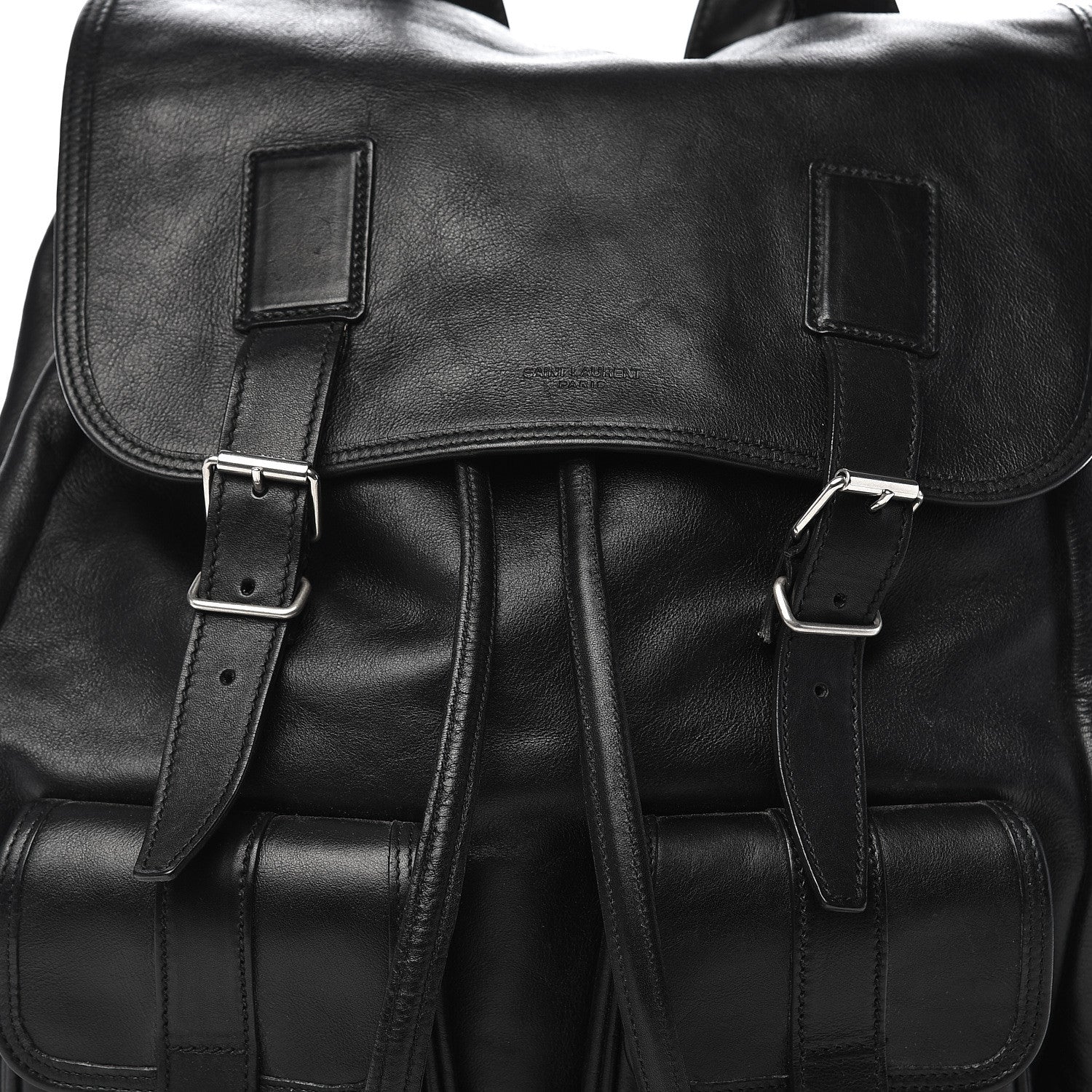 Saint Laurent Smooth Calfskin Roc Sack Backpack Black 11 of 15