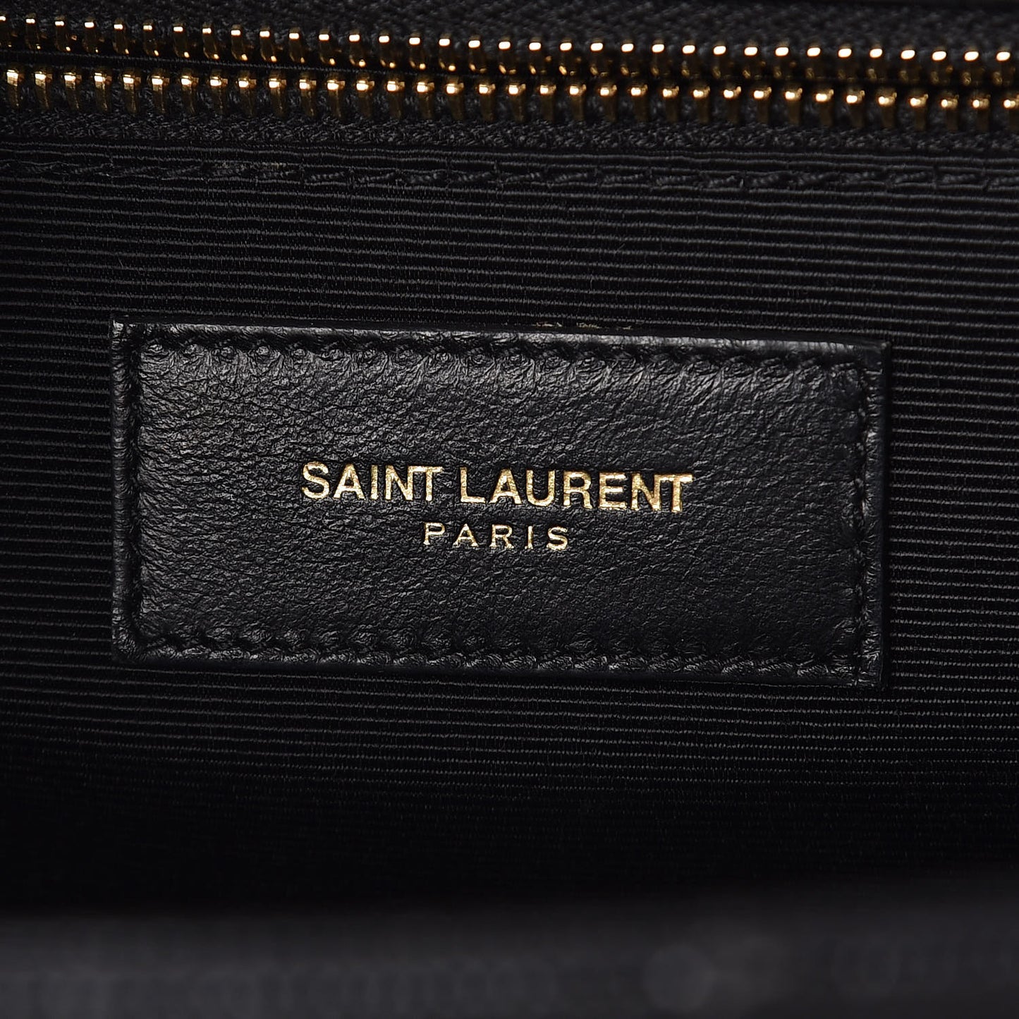 Grain De Poudre Matelasse Chevron Large Monogram Satchel Black