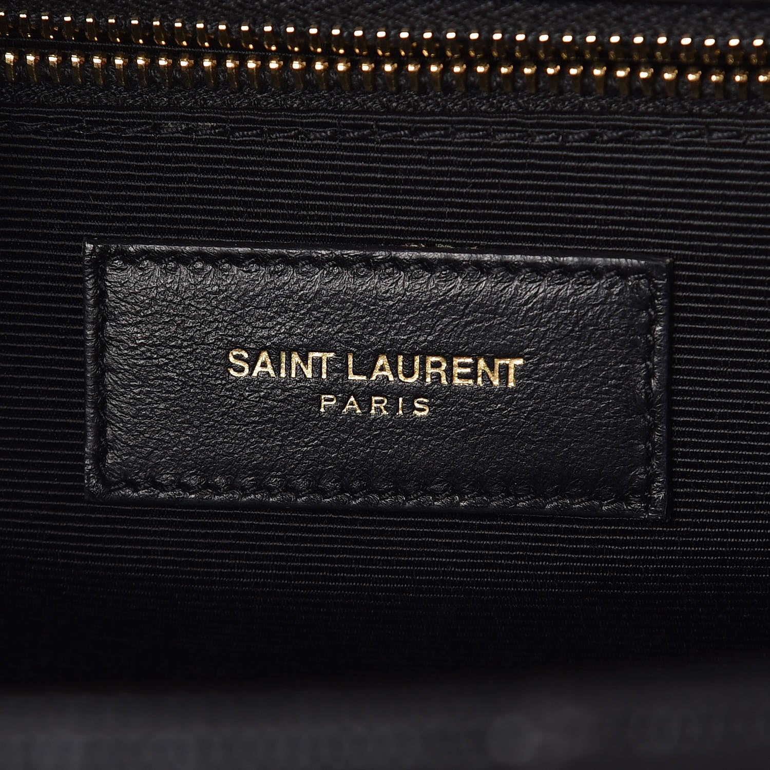 Saint Laurent Grain De Poudre Matelasse Chevron Large Monogram Satchel Black 6 of 9