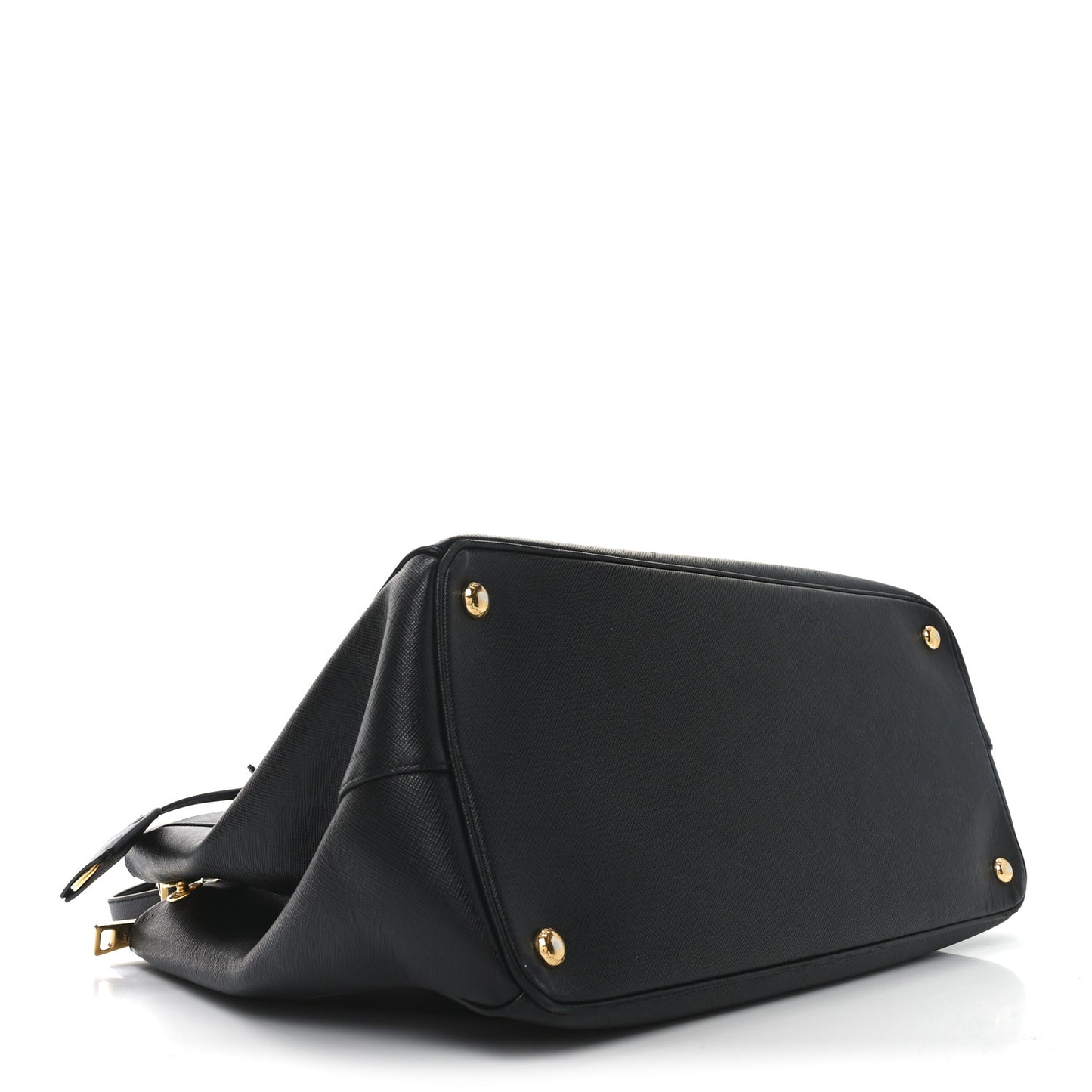 Saffiano Lux Large Galleria Double Zip Tote Black
