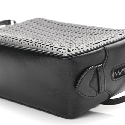 Alaia Calfskin Laser Cut Camera Bag Black 9 of 9