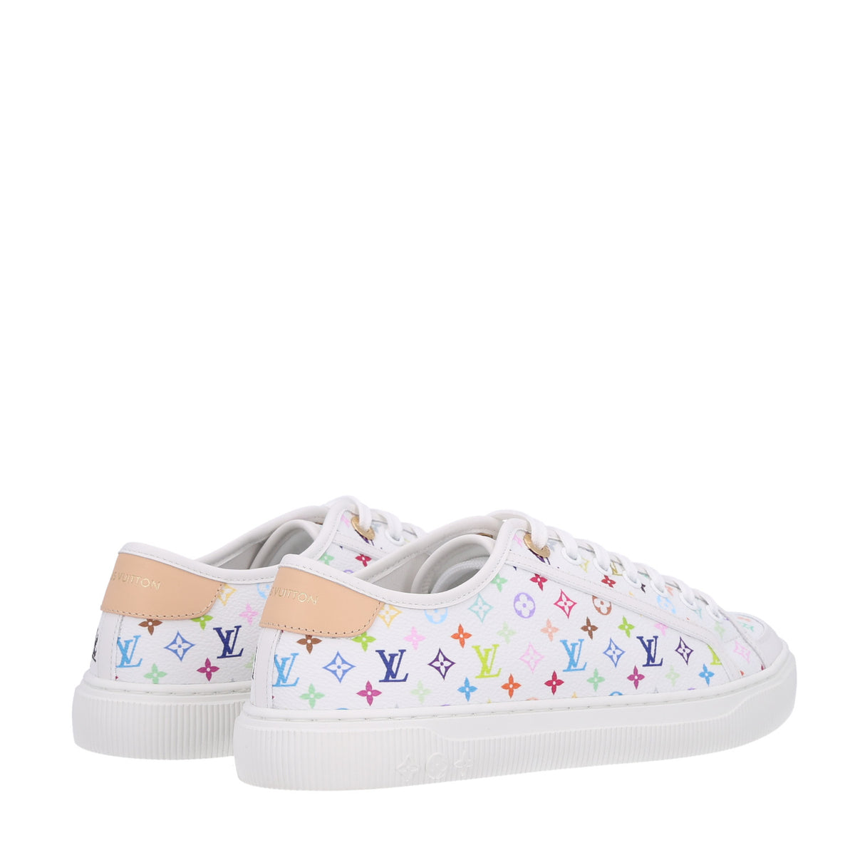 Louis Vuitton LV X TM Calfskin Monogram Multicolor Lagoon Sneakers 40 White 5 of 10