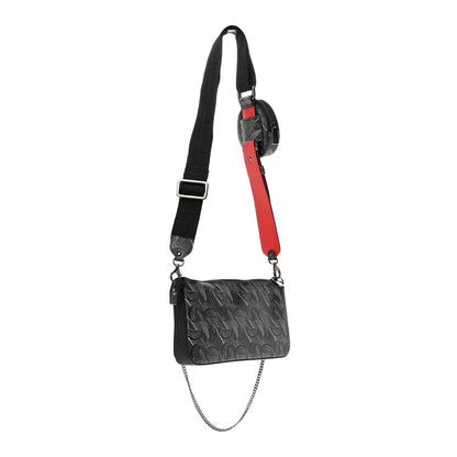 Christian Louboutin Toile Monogram Loubila Chain Hybrid Crossbody Black 3 of 15