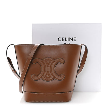 Celine Smooth Calfskin Small Cuir Triomphe Bucket Bag Tan 13 of 13