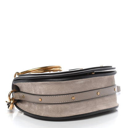 Chloe Calfskin Suede Small Nile Bracelet Bag Motty Grey 4 of 9