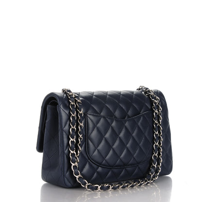 Chanel Lambskin Quilted Medium Double Flap Navy 3 of 8