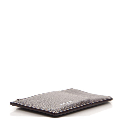 Saint Laurent Grained Calfskin 5 Fragments Zip Pouch Card Holder Bordeaux 4 of 9