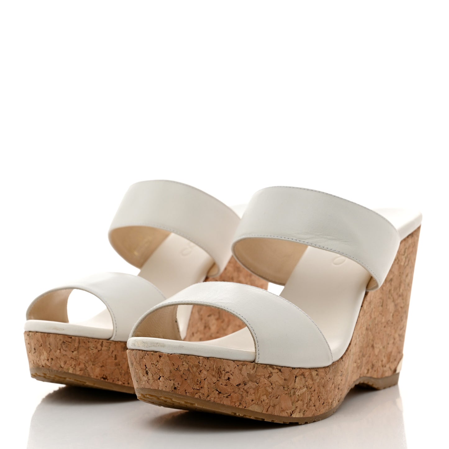 Suede Parker Wedge Sandals 38 White