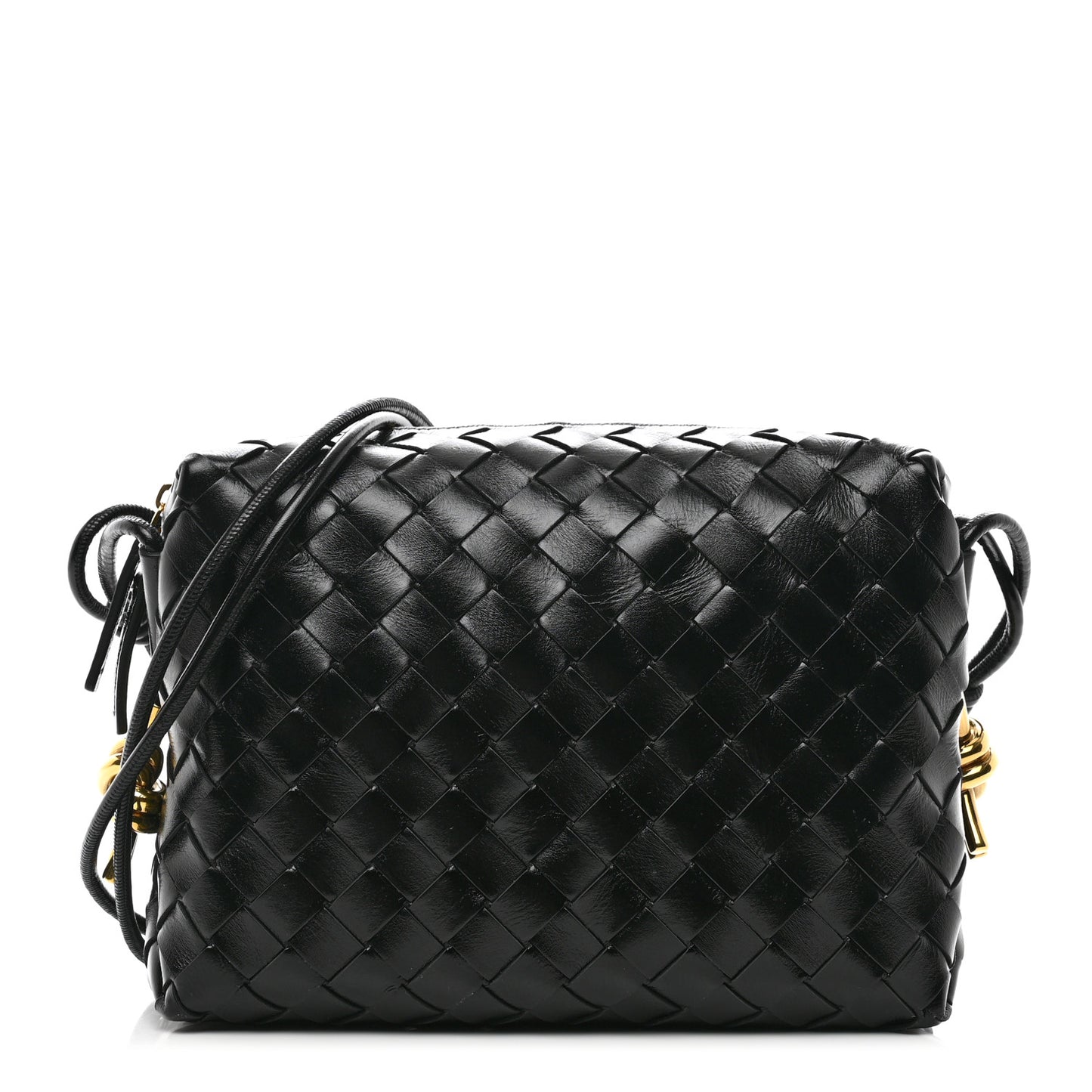 Polished Nappa Intrecciato Knot Small Loop Crossbody Bag Space