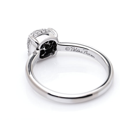 Tiffany 18K White Gold Diamond 7mm Paloma Picasso Sugar Stacks Ring 54 7 5 of 6
