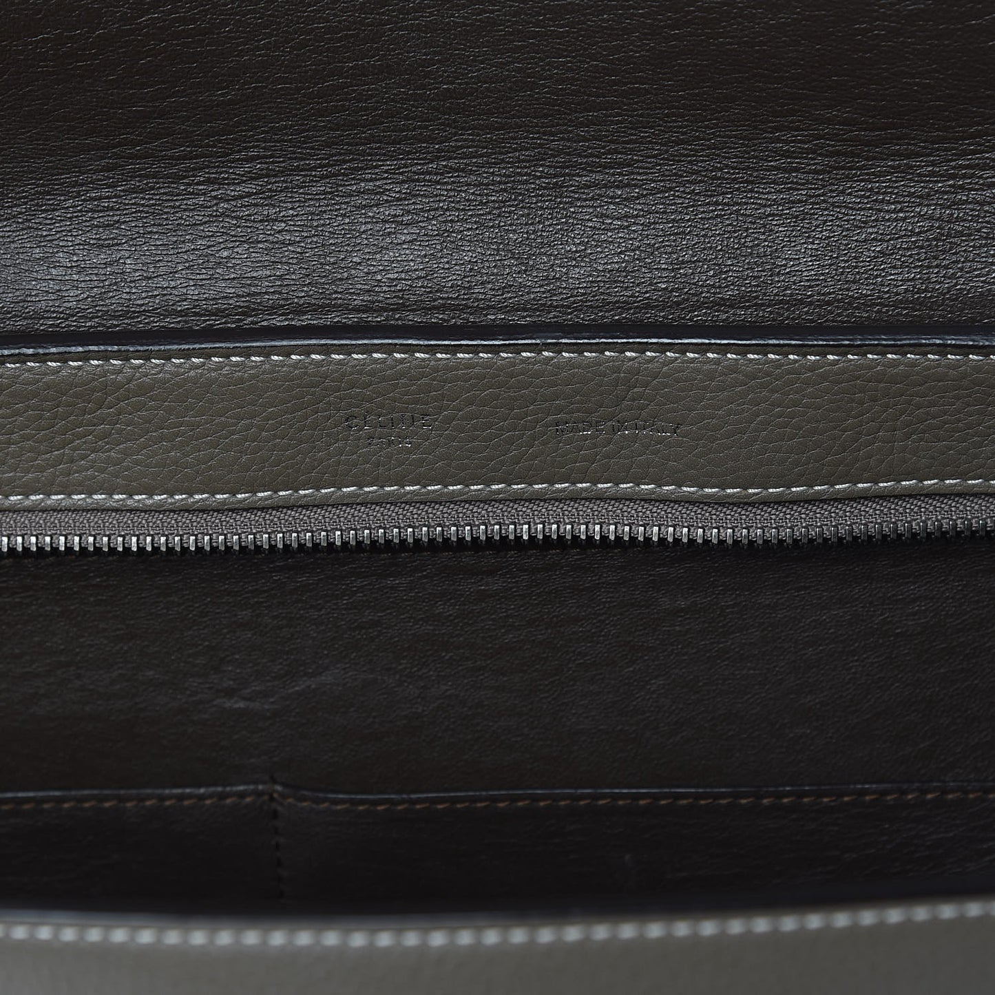 Drummed Calfskin Suede Medium Trapeze Souris
