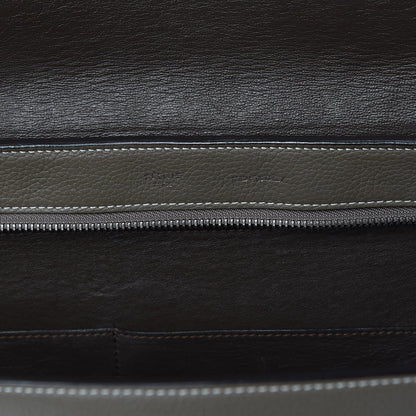 Celine Drummed Calfskin Suede Medium Trapeze Souris 7 of 19