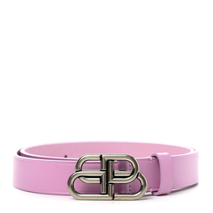 Balenciaga Natural Calfskin BB 25mm Thin Belt 80 32 Lilac 1 of 7