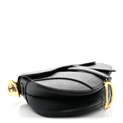 Christian Dior Grained Calfskin Saddle Bag Black 4 of 10
