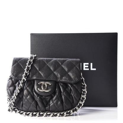 Chanel Washed Lambskin Mini Chain Around Messenger Black 10 of 10