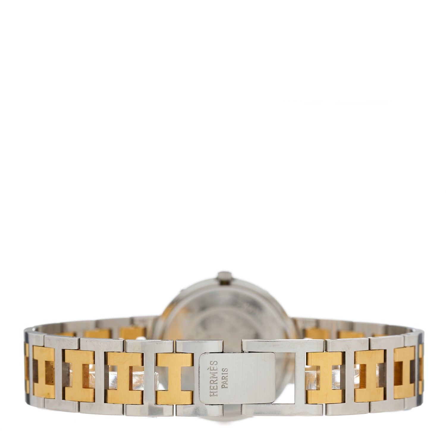 Hermes Stainless Steel 30mm Clipper Quartz Watch Gold 3 of 4