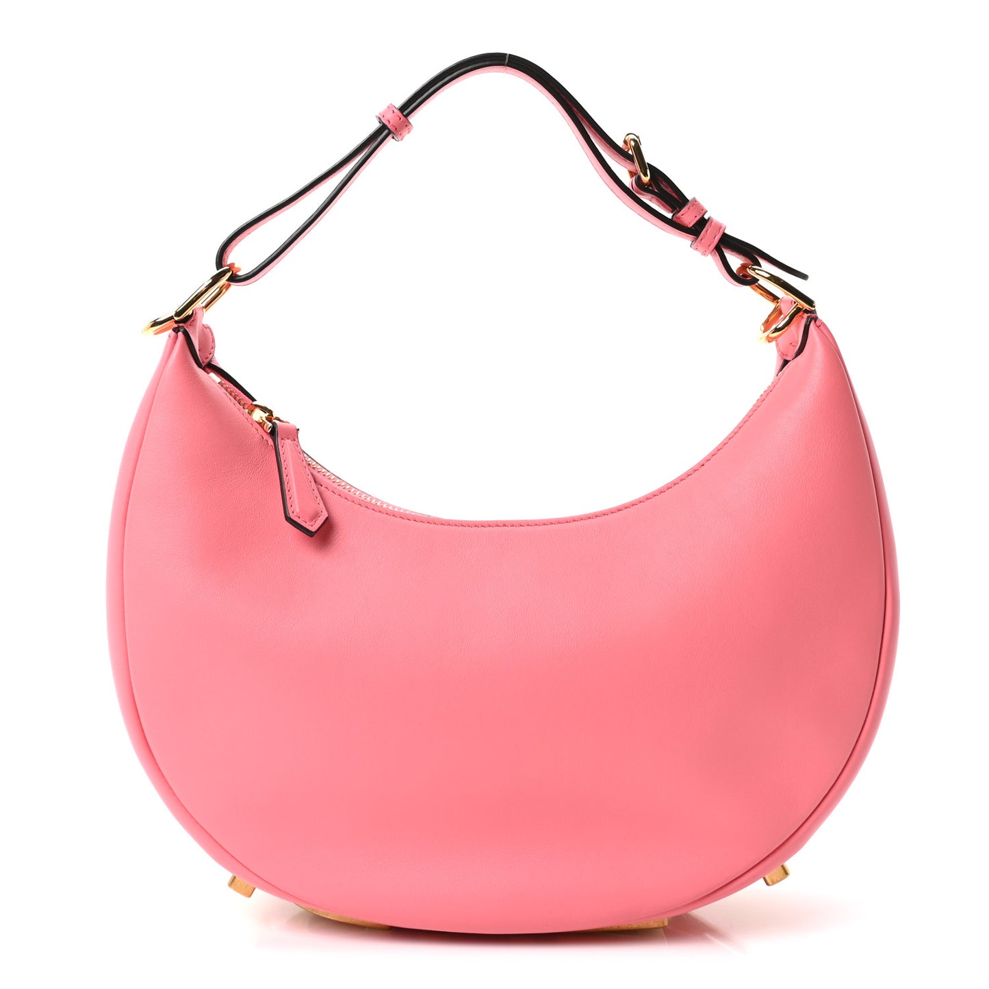 Vitello Grace Matte Small Fendigraphy Hobo Bag Pink Dalia