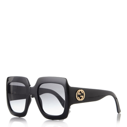 Gucci Acetate Square Frame Sunglasses GG0053S Black 1 of 8