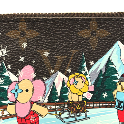 Louis Vuitton Monogram 2023 Christmas Animation Alpine Key Pouch Pink 7 of 9