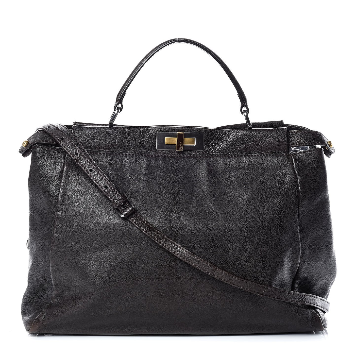 Goatskin Large Peekaboo Iconic Satchel Moro Grigio