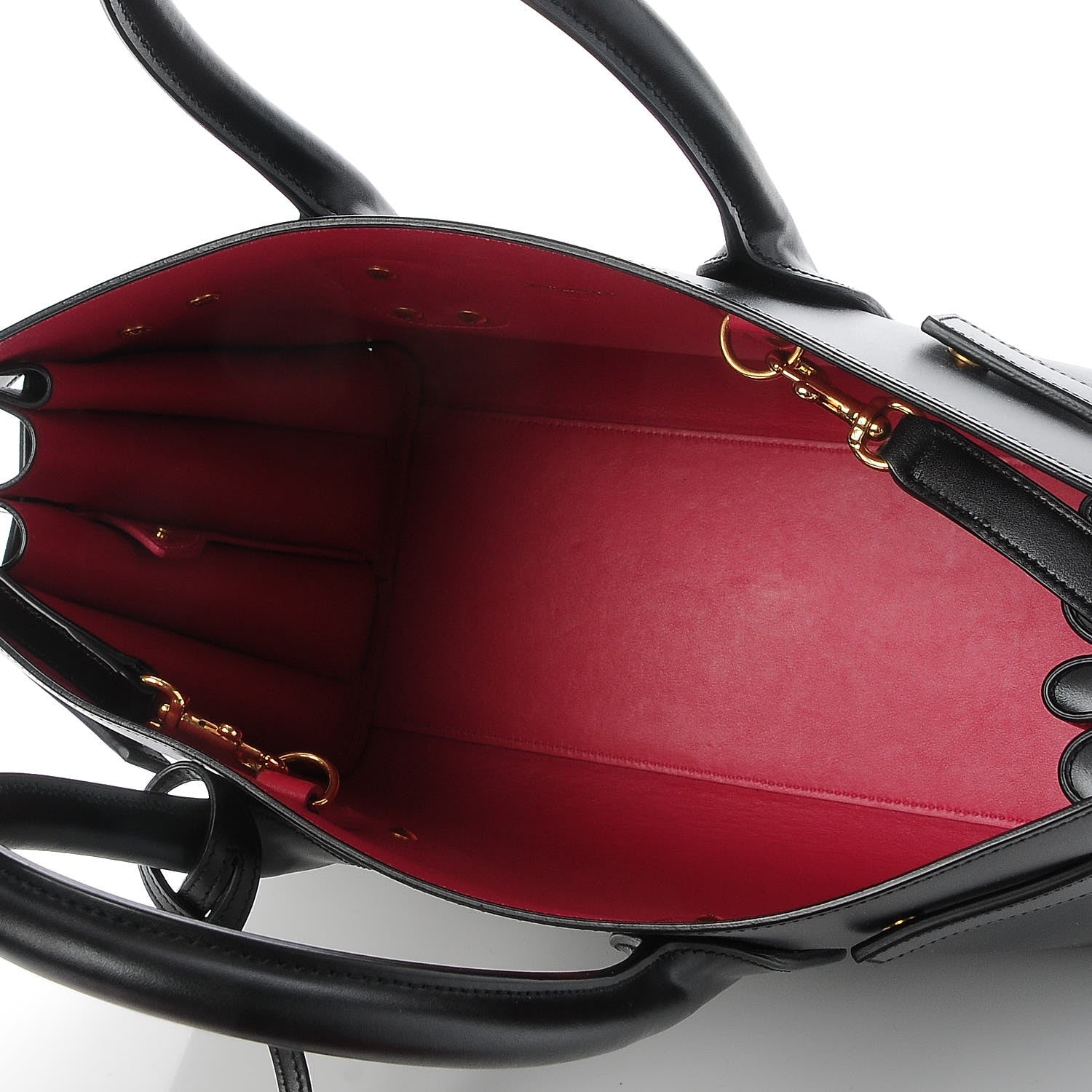 Saint Laurent Calfskin Small Sac De Jour Black Fuchsia 6 of 8