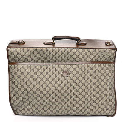 Gucci GG Supreme Monogram Azalea Calfskin Retro Interlocking G Garment Bag Beige Ebony Brown Sugar 1 of 9