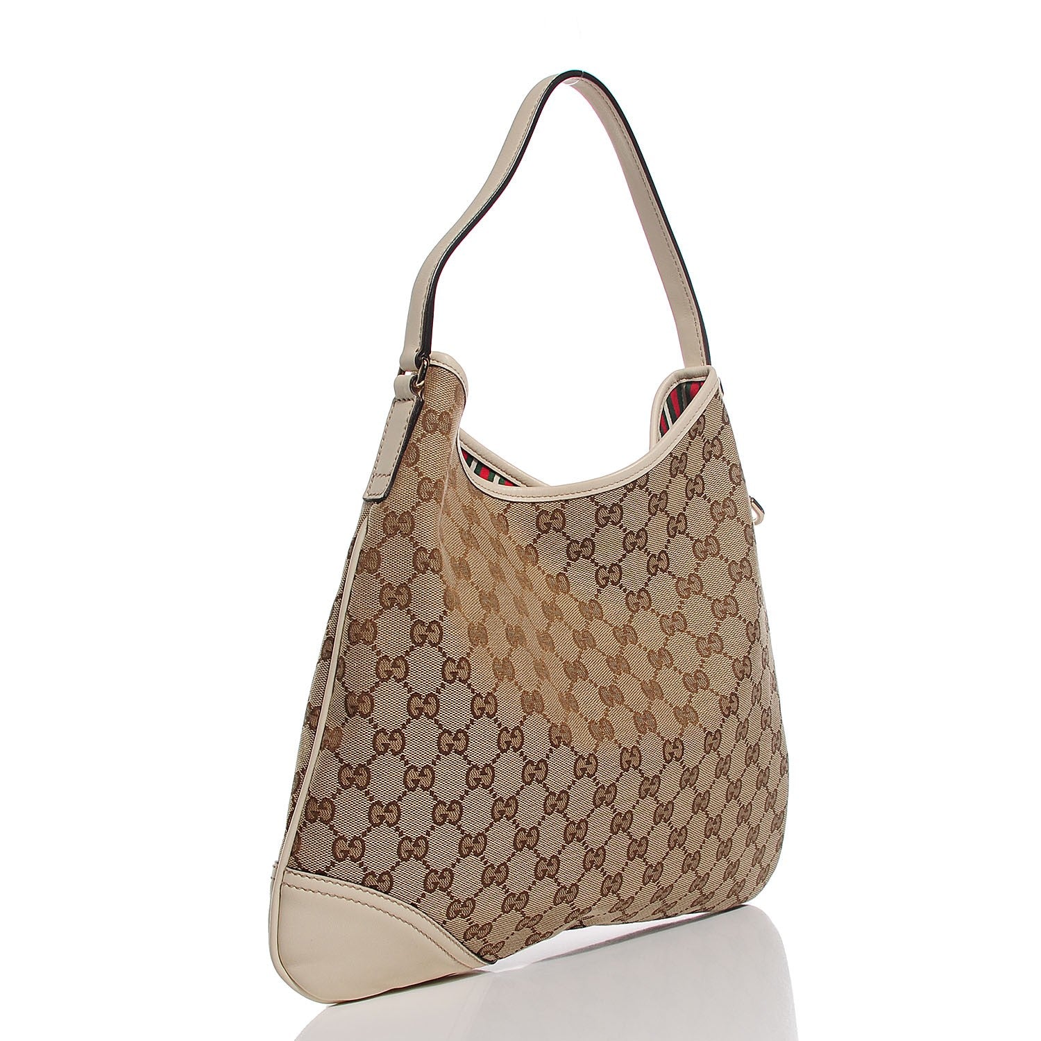 Gucci Monogram Medium New Britt Hobo Off White 3 of 9