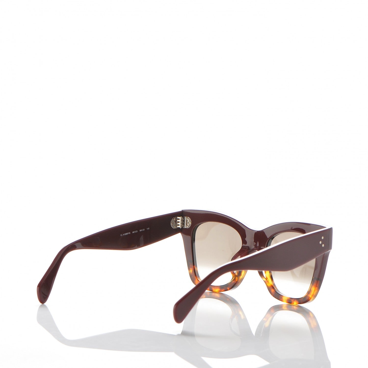 Celine Catherine Sunglasses CL 41098/F/S Burgundy Havana 4 of 7