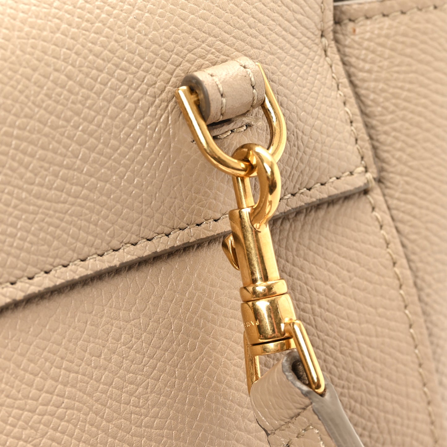 Grained Calfskin Pico Belt Bag Light Taupe