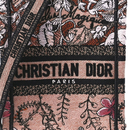 Christian Dior Canvas Jardin Magique Embroidered Mini Book Tote Phone Bag Powder Pink 8 of 11