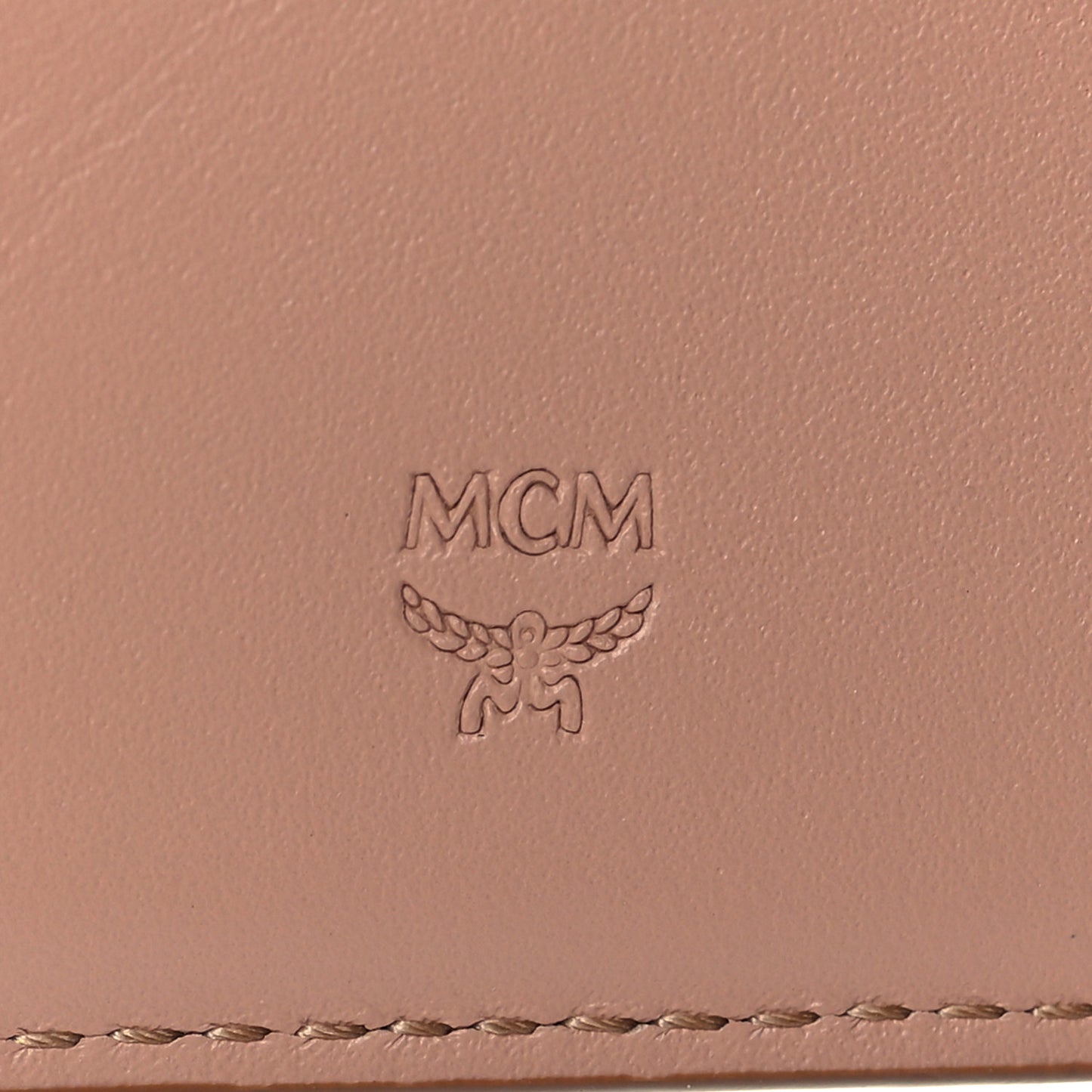 Metallic Visetos Mini Bi-Fold Wallet Champagne Gold