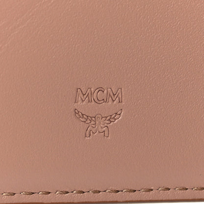 MCM Metallic Visetos Mini Bi-Fold Wallet Champagne Gold 6 of 7