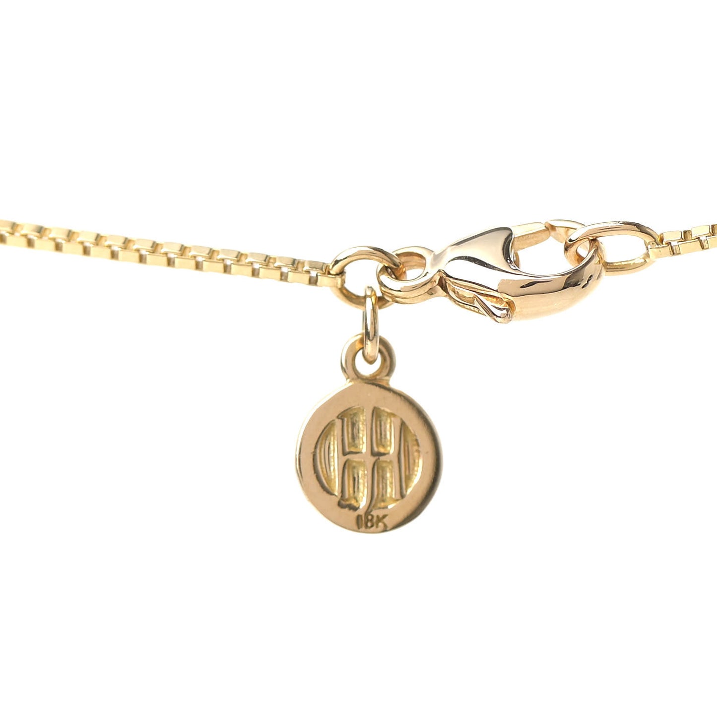 18K Yellow Gold Diamond Bamboo Pendant Necklace