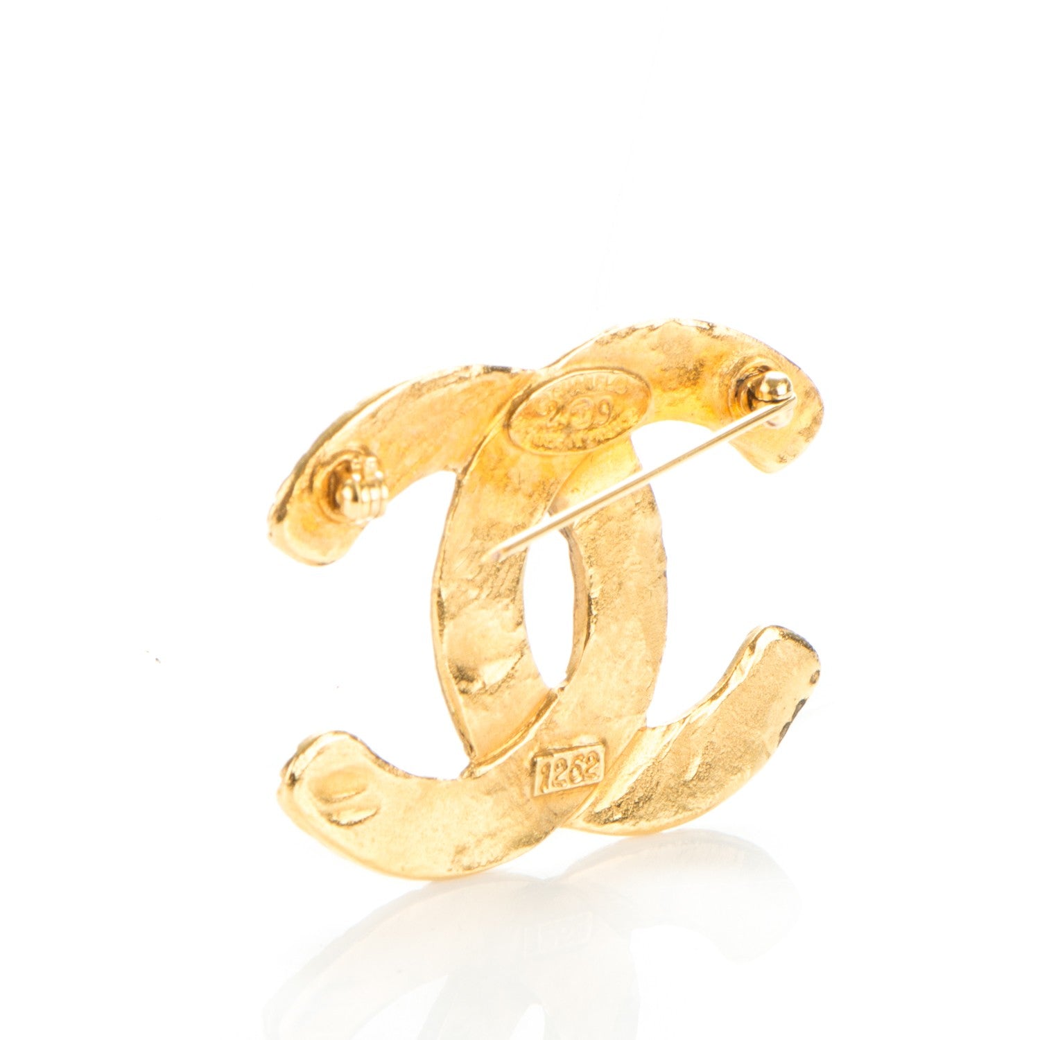 Chanel Woven CC Brooch Gold 3 of 5