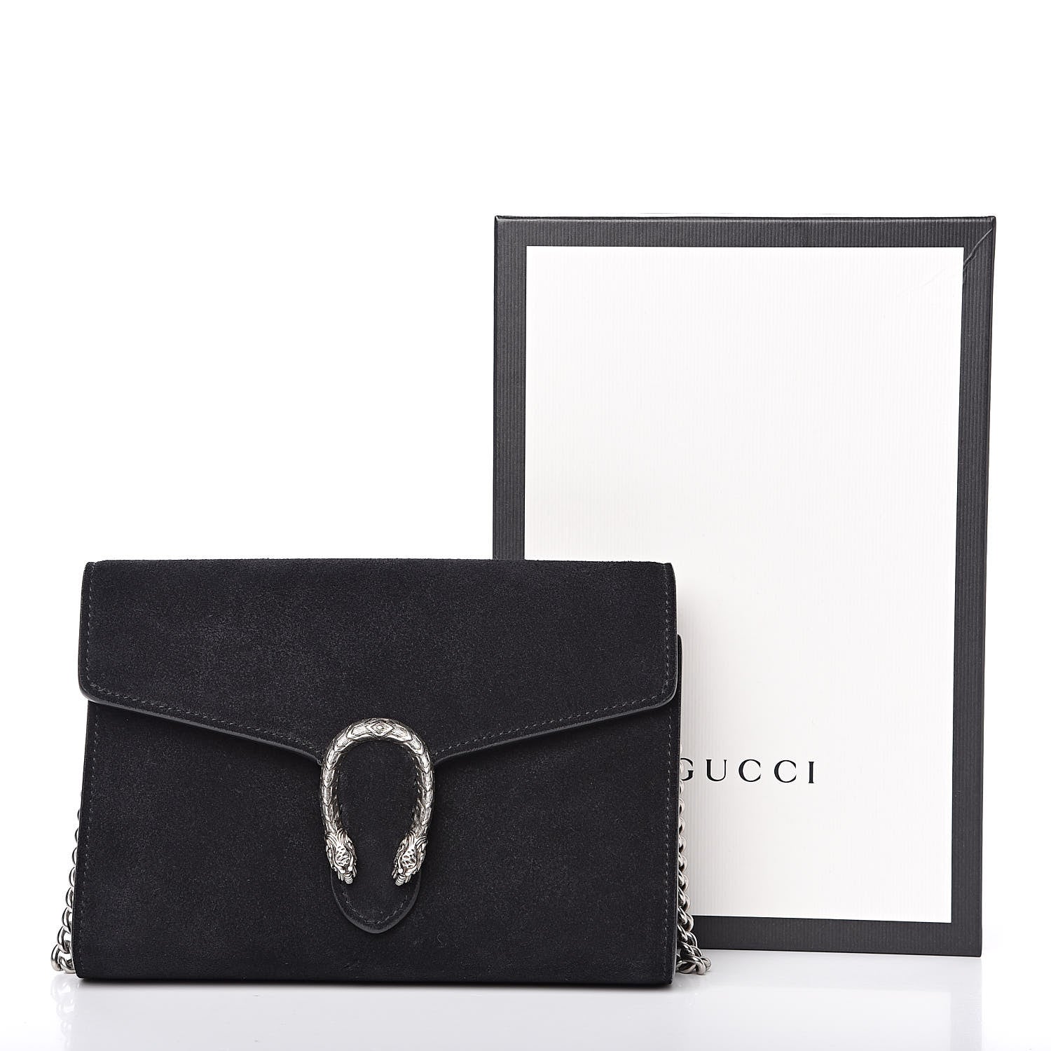 Gucci Suede Mini Dionysus Chain Wallet Black 13 of 13