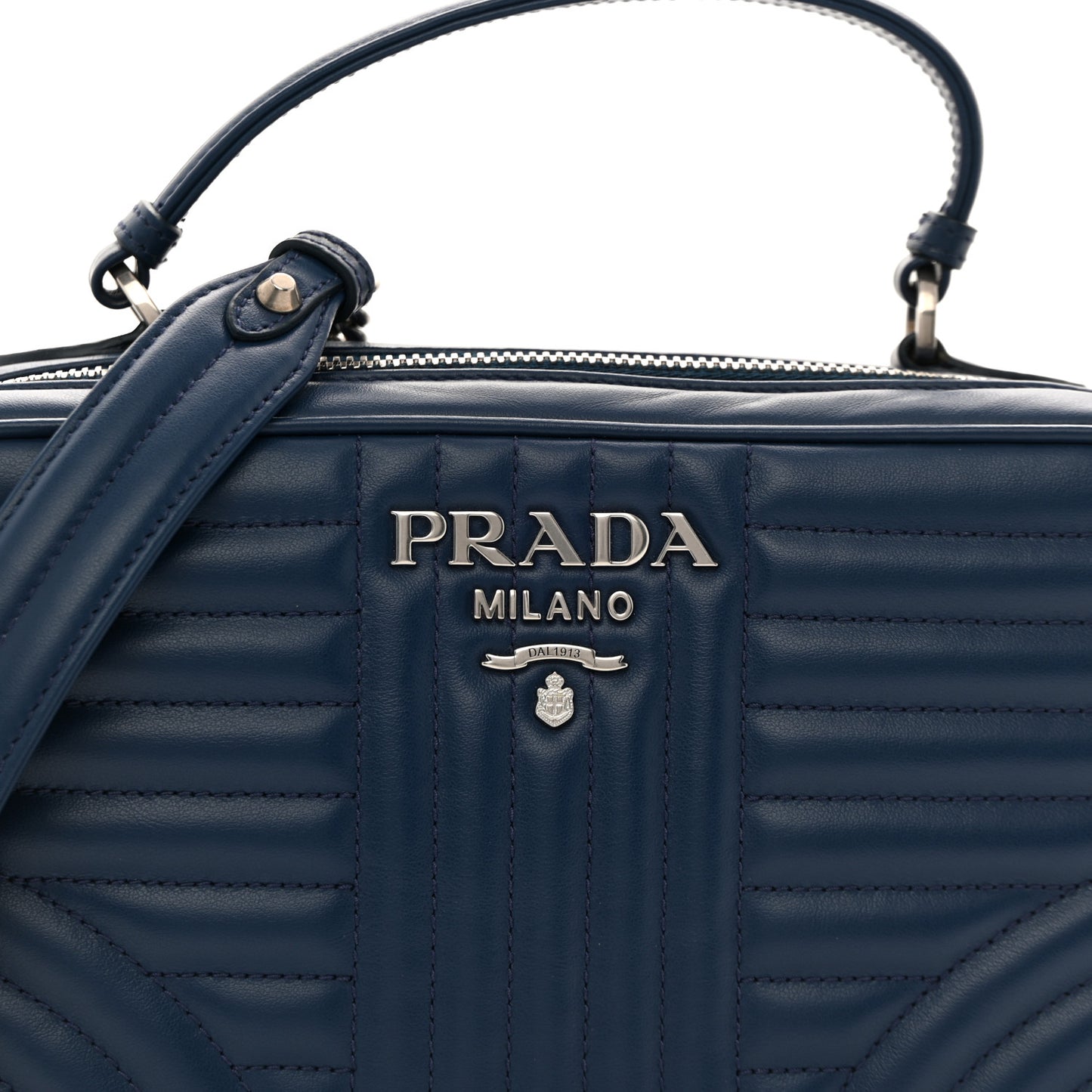 Soft Calfskin Impunture Diagramme Camera Bag Bluette