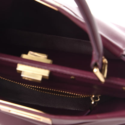 Fendi Nappa Medium Peekaboo Iconic Satchel Bordeaux 5 of 9