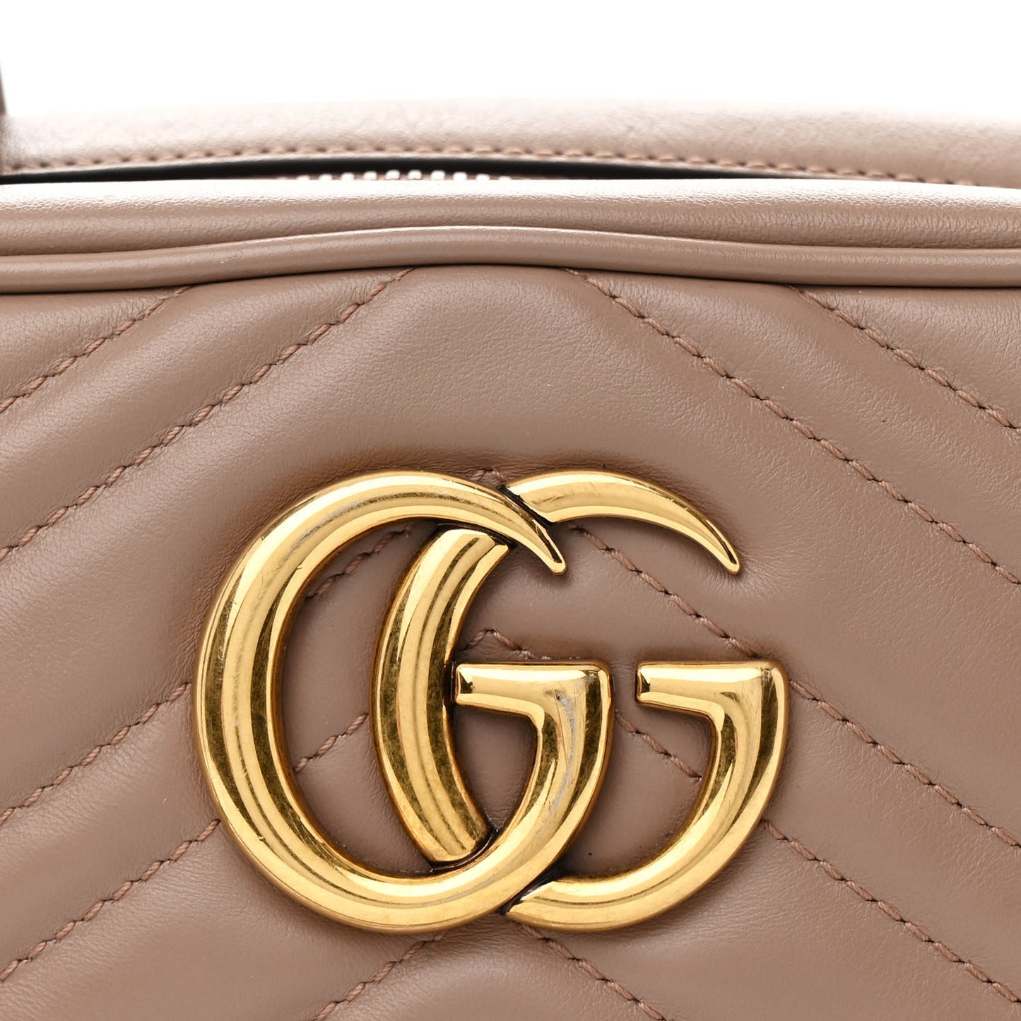 Calfskin Matelasse Small GG Marmont Chain Shoulder Bag Porcelain Rose