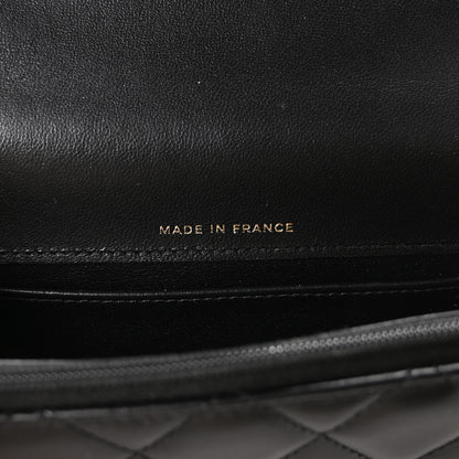 Chanel Lambskin Quilted Flap Phone Holder With Chain Black 7 of 11