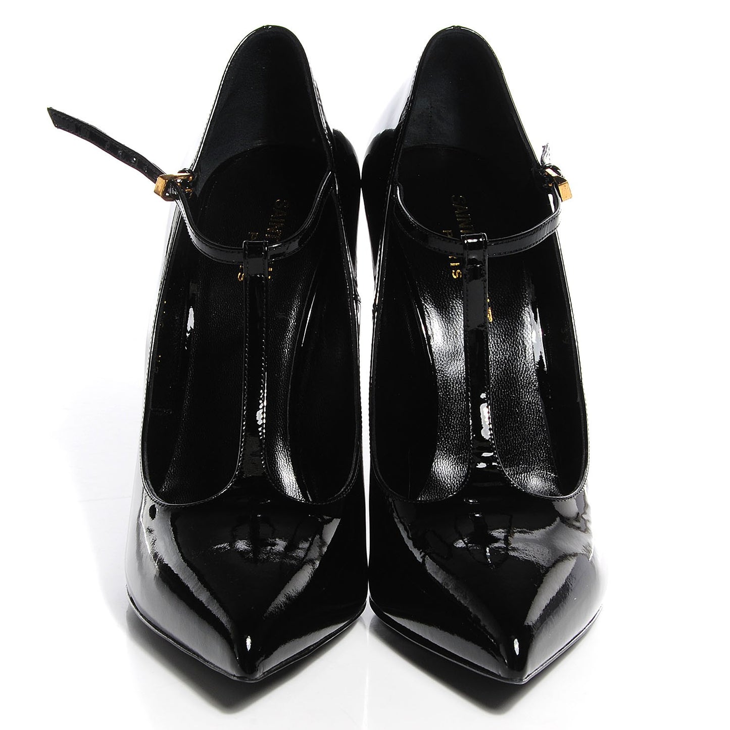 Patent T-Strap Pumps Black 39