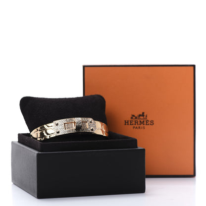 Hermes 18K Rose Gold Diamond MM Kelly Milanese Bracelet ST 5 of 5