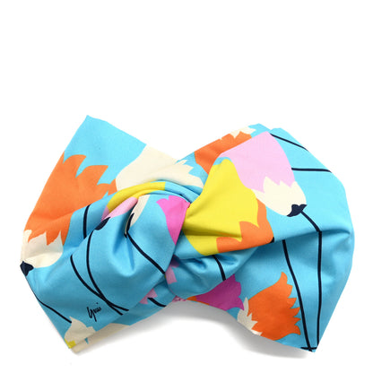 Gucci Silk Tulip Print Headband Blue 1 of 7