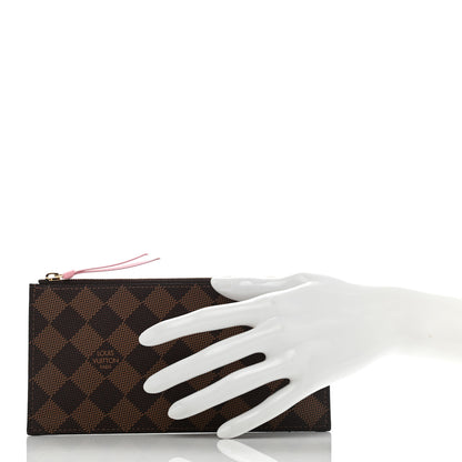 Louis Vuitton Damier Ebene Studded Felicie Chain Wallet Zippered Insert 2 of 5