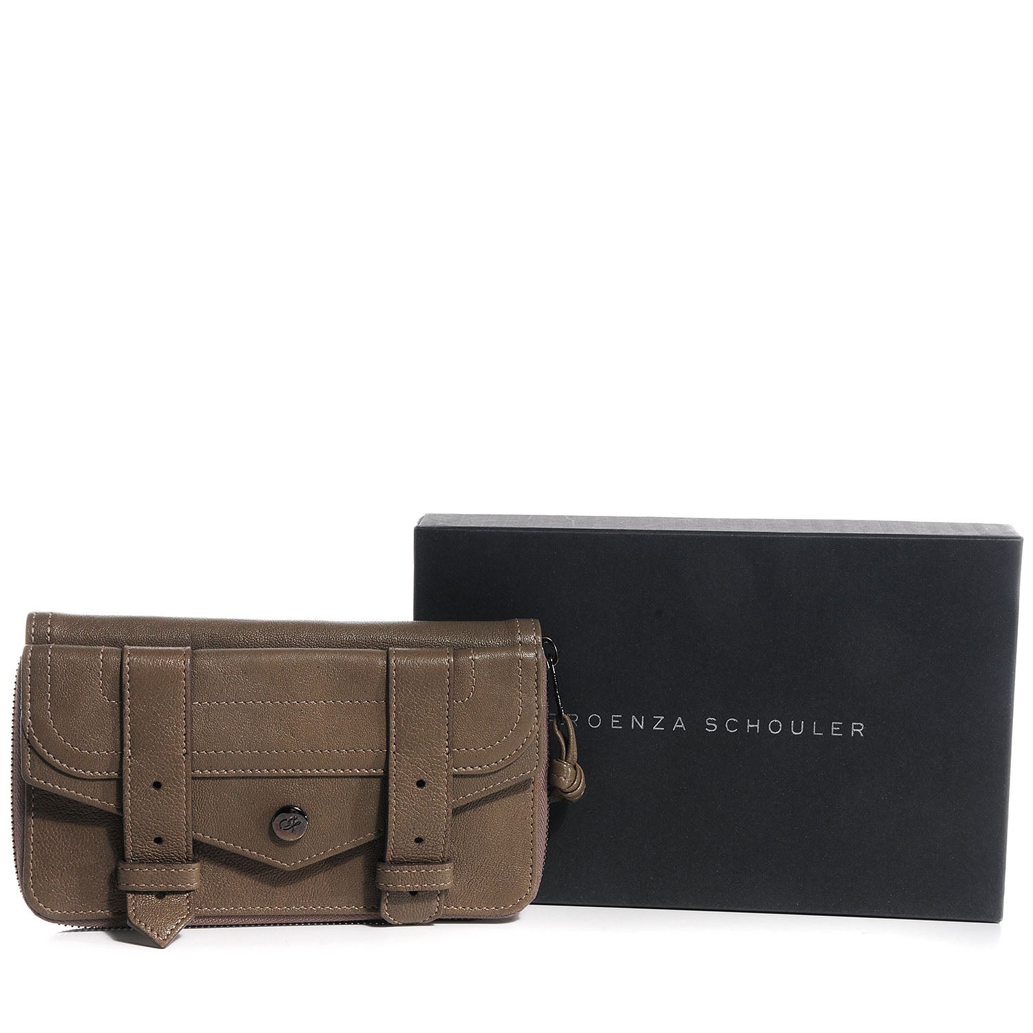 Proenza Schouler Lambskin PS1 Large Zip Around Wallet Smoke 5 of 7