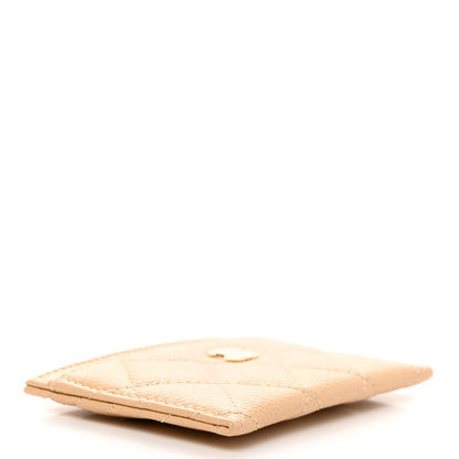 Chanel Caviar Quilted Card Holder Beige 4 of 9