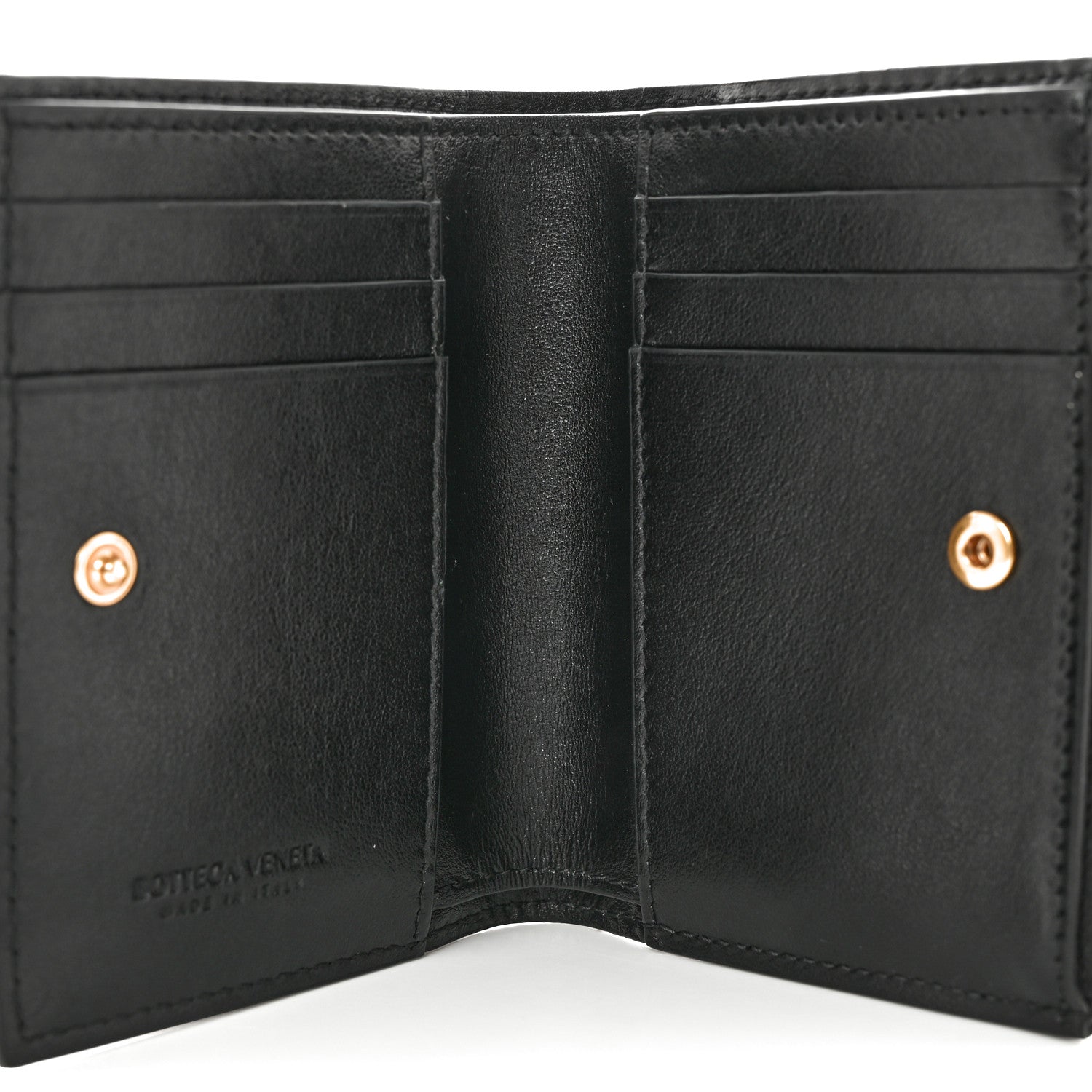 Bottega Veneta Nappa Intrecciato Bifold Zip Wallet Black 5 of 8