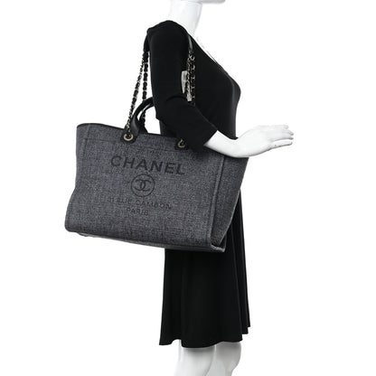 Chanel Lurex Boucle Medium Deauville Tote Black 2 of 10